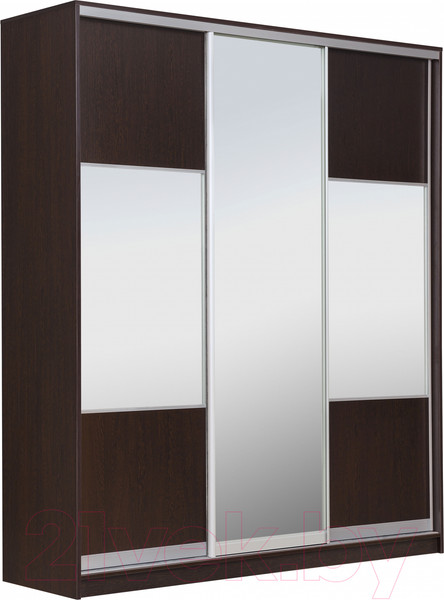 Изображение товара Шкаф-купе Рэйгрупп 176 VVX Elgon РГ-03.06 (венге/хром)