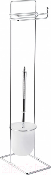 Изображение товара Стойка для туалетной бумаги с ершиком Bisk Basic Square 07559