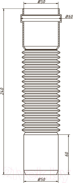 Изображение товара Слив (гофра) ОРИО СКГ-50