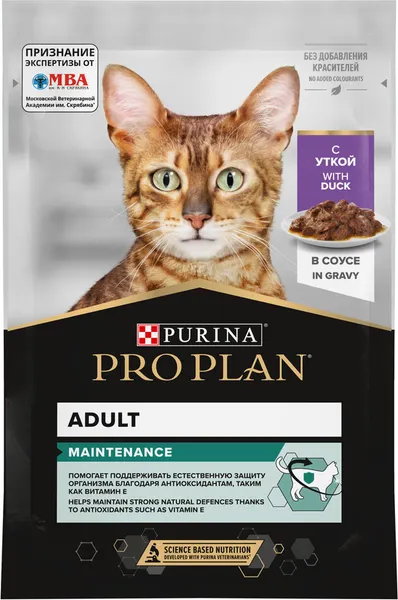 Влажный корм для кошек Pro Plan Maintenance Adult Утка (85г)