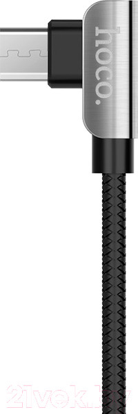 Изображение товара Кабель Hoco U42 Exquisite steel AM-microBM (1.2м, черный)
