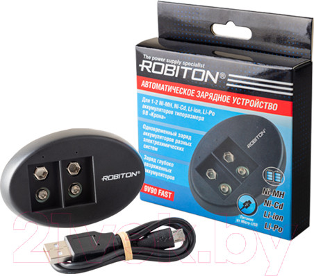 Изображение товара Зарядное устройство для аккумуляторов Robiton 9V90 FAST BL1 / БЛ18105