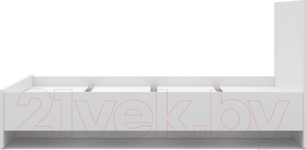 Изображение товара Полуторная кровать MySTAR Сноули 1200 ИВ-121.14 (белый)