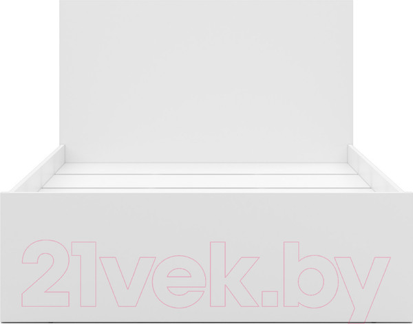 Изображение товара Полуторная кровать MySTAR Сноули 1200 ИВ-121.14 (белый)