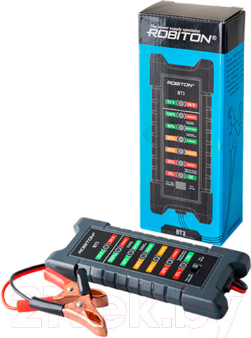 Изображение товара Тестер аккумуляторной батареи Robiton BT3 / БЛ18133