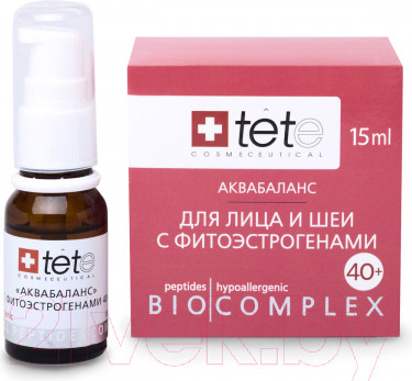 Изображение товара Лосьон для лица TETe Cosmeceutical Биокомплекс-аквабаланс с фитоэстрогенами 40+ (15мл)