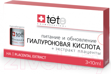 Изображение товара Сыворотка для лица TETe Cosmeceutical Гиалуроновая кислота+Экстракт Плаценты (3x10мл)