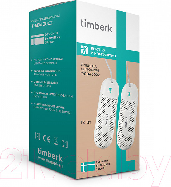 Изображение товара Сушилка для обуви Timberk T-SD40002 (белый)