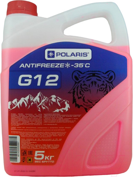Изображение товара Антифриз Polaris Auto G12 New / PL0150NEW (5кг, красный)