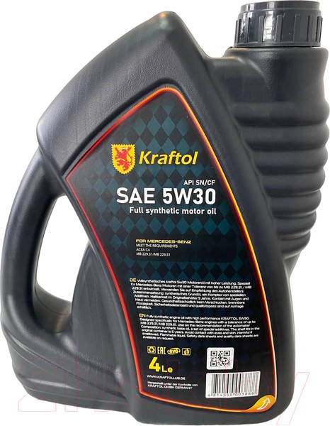 Изображение товара Моторное масло Kraftol MB C4 5W30 / 3888 (4л)