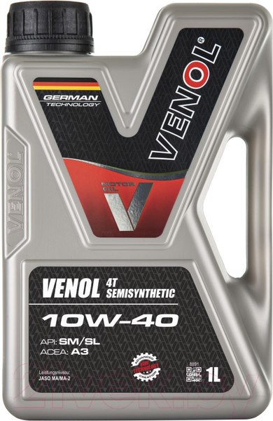 Изображение товара Моторное масло Venol 4T Synthetic Active 10W40 / 122001 (1л)