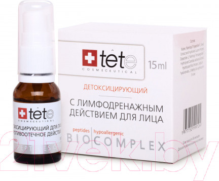 Изображение товара Сыворотка для лица TETe Cosmeceutical Биокомплекс детоксифирующий с лимфодренажным действием (15мл)