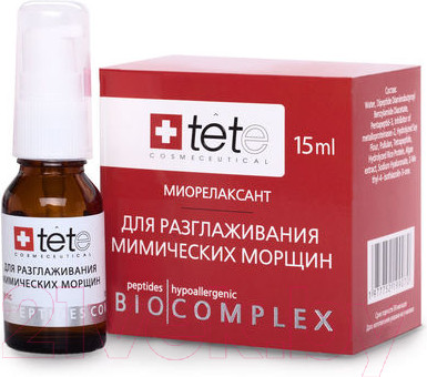 Изображение товара Сыворотка для лица TETe Cosmeceutical Биокомплекс миорелаксант Для разглаживания мимических морщин  (15мл)