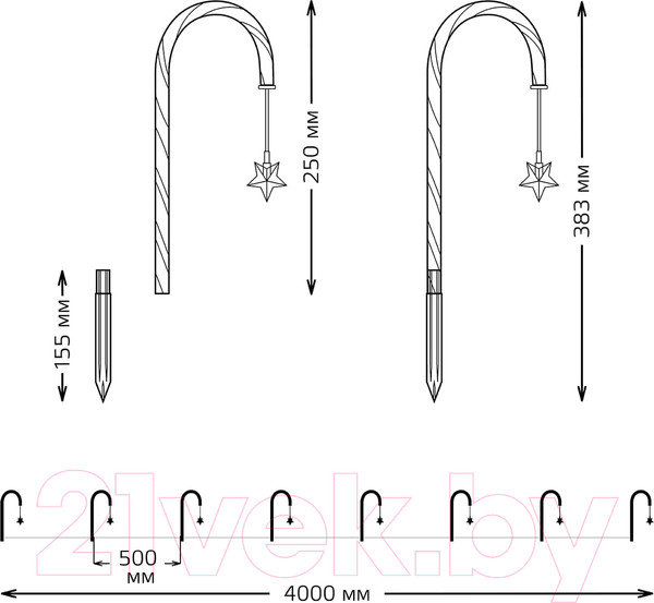 Изображение товара Набор светодиодных игрушек Gauss Holiday Волшебные конфеты HL011 (мультицвет)