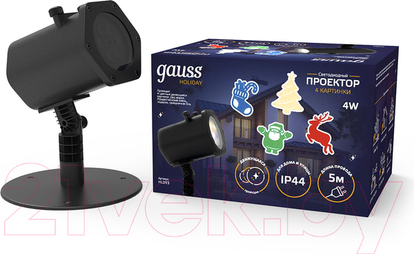 Изображение товара Прожектор сценический Gauss Holiday 4 картинки HL093