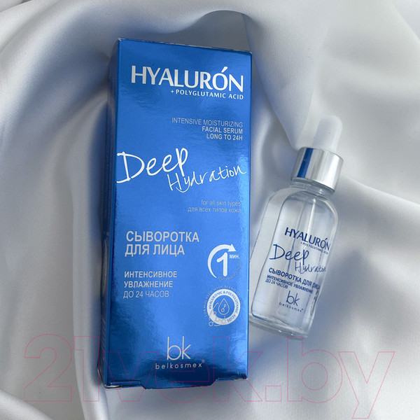 Изображение товара Сыворотка для лица BelKosmex Hyaluron Deep Hydration Интенсивное увлажнение до 24 часов (30г)