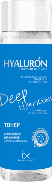Изображение товара Тонер для лица BelKosmex Hyaluron Deep Hydration Интенсивное увлажнение с финиш-эффектом (200г)