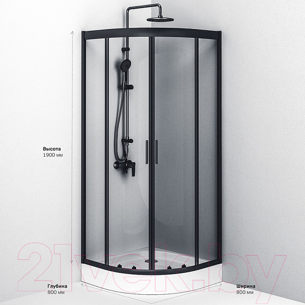 Изображение товара Душевой уголок AM.PM Gem W90G-401-080BT