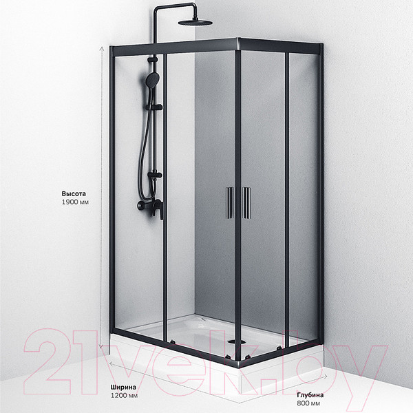 Изображение товара Душевой уголок AM.PM Gem W90G-404-120280-BT