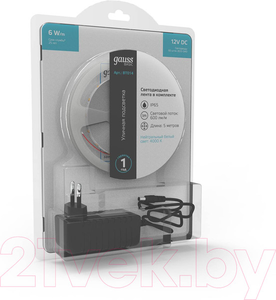 Изображение товара Светодиодная лента Gauss Basic BT014