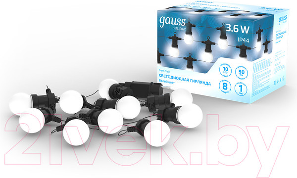 Изображение товара Светодиодная гирлянда Gauss Holiday HL062 (белый)