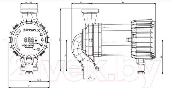 Изображение товара Циркуляционный насос IMP PUMPS NMT Smart 25/100-180