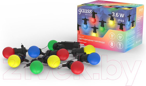 Изображение товара Светодиодная гирлянда Gauss Holiday HL060 (мультицвет)