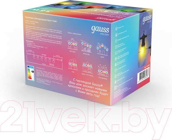 Изображение товара Светодиодная гирлянда Gauss Holiday HL060 (мультицвет)