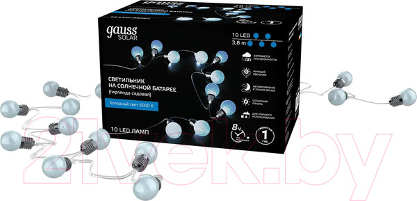 Изображение товара Садовая гирлянда Gauss Solar GS033