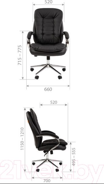 Изображение товара Кресло офисное Chairman 795 N (кожа, черный)