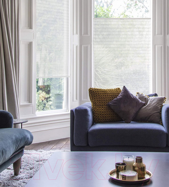 Изображение товара Штора-плиссе Delfa Plain Transparent СПШ-3504 (81x160, белый)