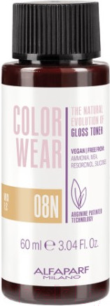 Изображение товара Крем-краска для волос Alfaparf Milano Color Wear Gloss Toner 08N (60мл, Soft Light Natural Blonde)