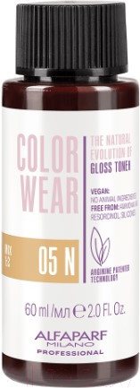 Изображение товара Крем-краска для волос Alfaparf Milano Color Wear Gloss Toner 05N (60мл, Soft Light Natural Brown )
