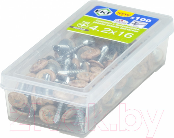 Изображение товара Саморез ЕКТ С прессшайбой Printech 4.2х16 сверло / B009404 (100шт, камень песчаник)