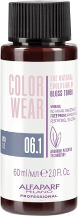 Изображение товара Крем-краска для волос Alfaparf Milano Color Wear Gloss Toner 06.1 (60мл, Soft Dark Ash Blonde )