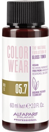 Изображение товара Крем-краска для волос Alfaparf Milano Color Wear Gloss Toner 05.7 (60мл, Soft Light Matte Brown )