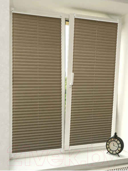 Изображение товара Штора-плиссе Delfa Basic Uni СПШ-3128 (57x160, тауп)