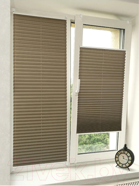 Изображение товара Штора-плиссе Delfa Basic Uni СПШ-3128 (57x160, тауп)