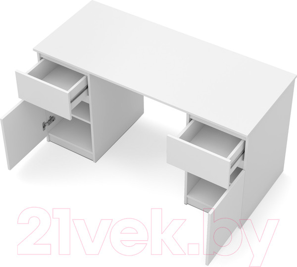 Изображение товара Письменный стол MySTAR Сноули 2д2я ИВ-121.12 (белый)