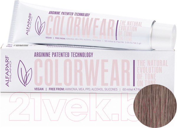 Крем-краска для волос Alfaparf Milano Color Wear 2020 Краситель тон-в-тон 9.21 (60мл, Very Light Violet Ash Blonde) — фото 3