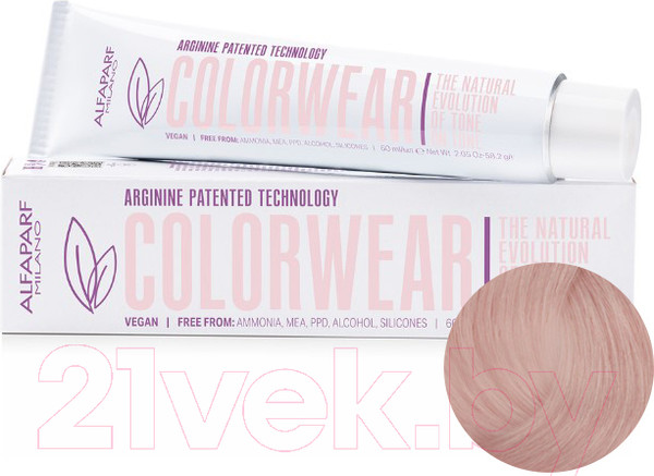 Изображение товара Крем-краска для волос Alfaparf Milano Color Wear 2020 Краситель тон-в-тон 10  (60мл, Crystal Rose)
