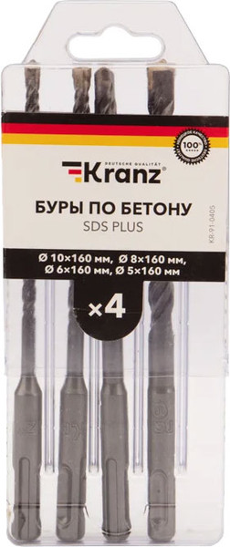 Изображение товара Набор буров Kranz KR-91-0405 (4шт)