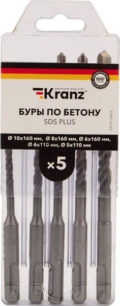 Изображение товара Набор буров Kranz KR-91-0406 (5шт)