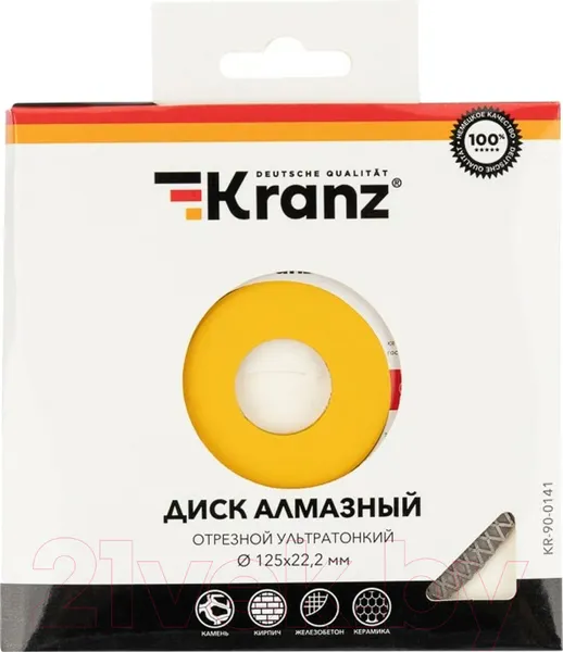 Изображение товара Отрезной диск алмазный Kranz KR-90-0141