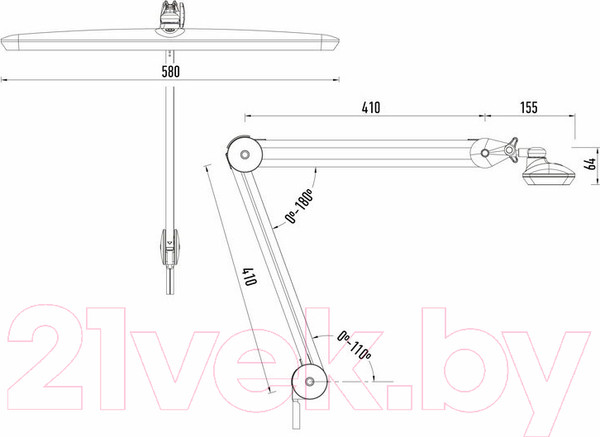 Изображение товара Настольная лампа Rexant Blue Stream 31-0409