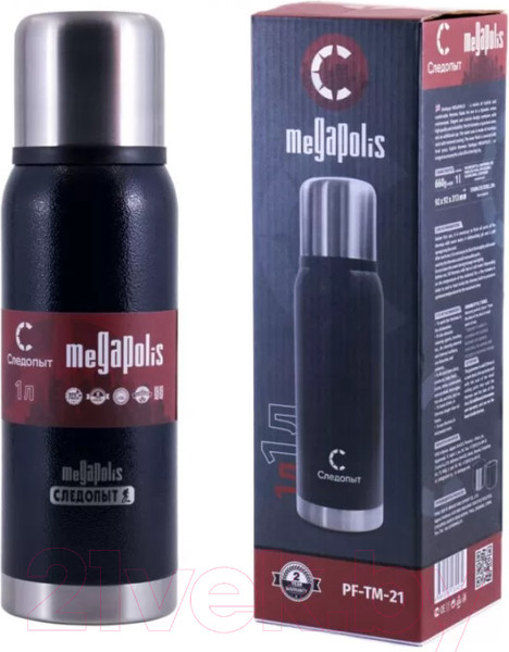 Изображение товара Термос для напитков Следопыт Megapolis PF-TM-21 (1л)