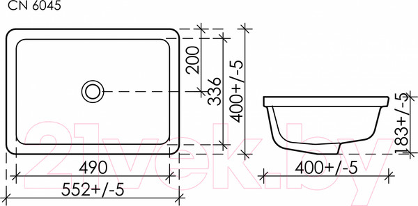 Изображение товара Умывальник Ceramica Nova Element CN6045