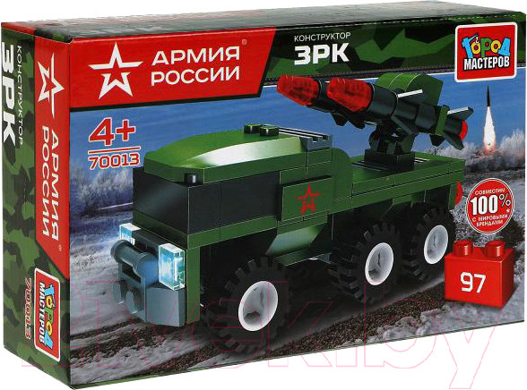 Изображение товара Конструктор Город мастеров Армия России ЗРК / 70013-BY (97эл)