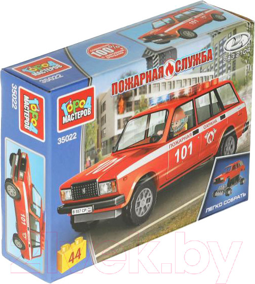 Изображение товара Конструктор Город мастеров Lada-2104 Пожарная служба / 35022-CY (44эл)