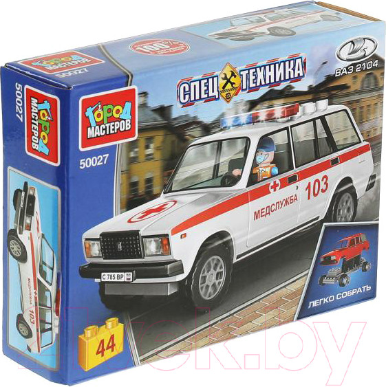 Изображение товара Конструктор Город мастеров Lada-2104 Скорая помощь / 50027-CY (44эл)